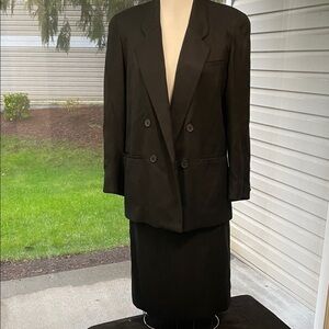 Women’s VINTAGE ILGWU LIKE NEW EVAN-PICONE Double-Breasted Pin-Striped Suit Sz 6